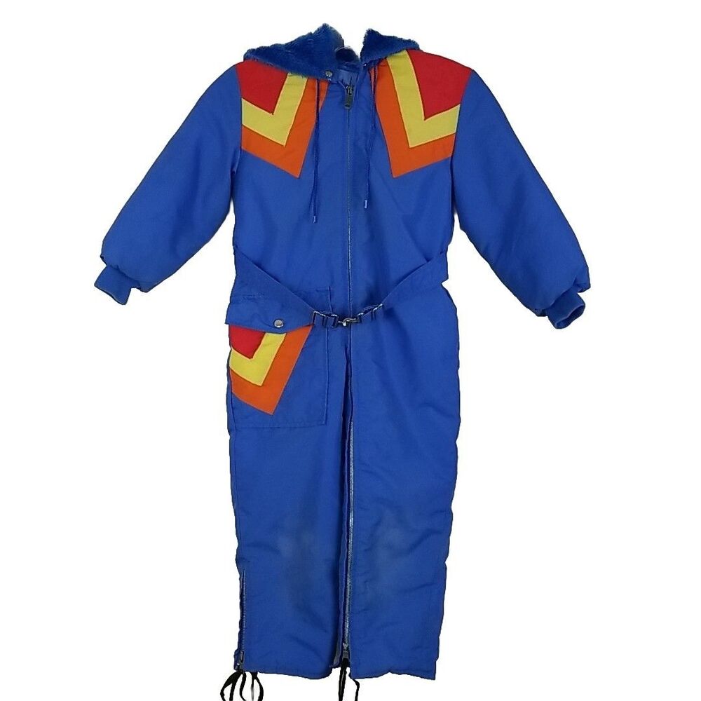 Vintage JC Penny Jr Kids Waterproof Snow Ski Suit Insulated Jumpsuit
